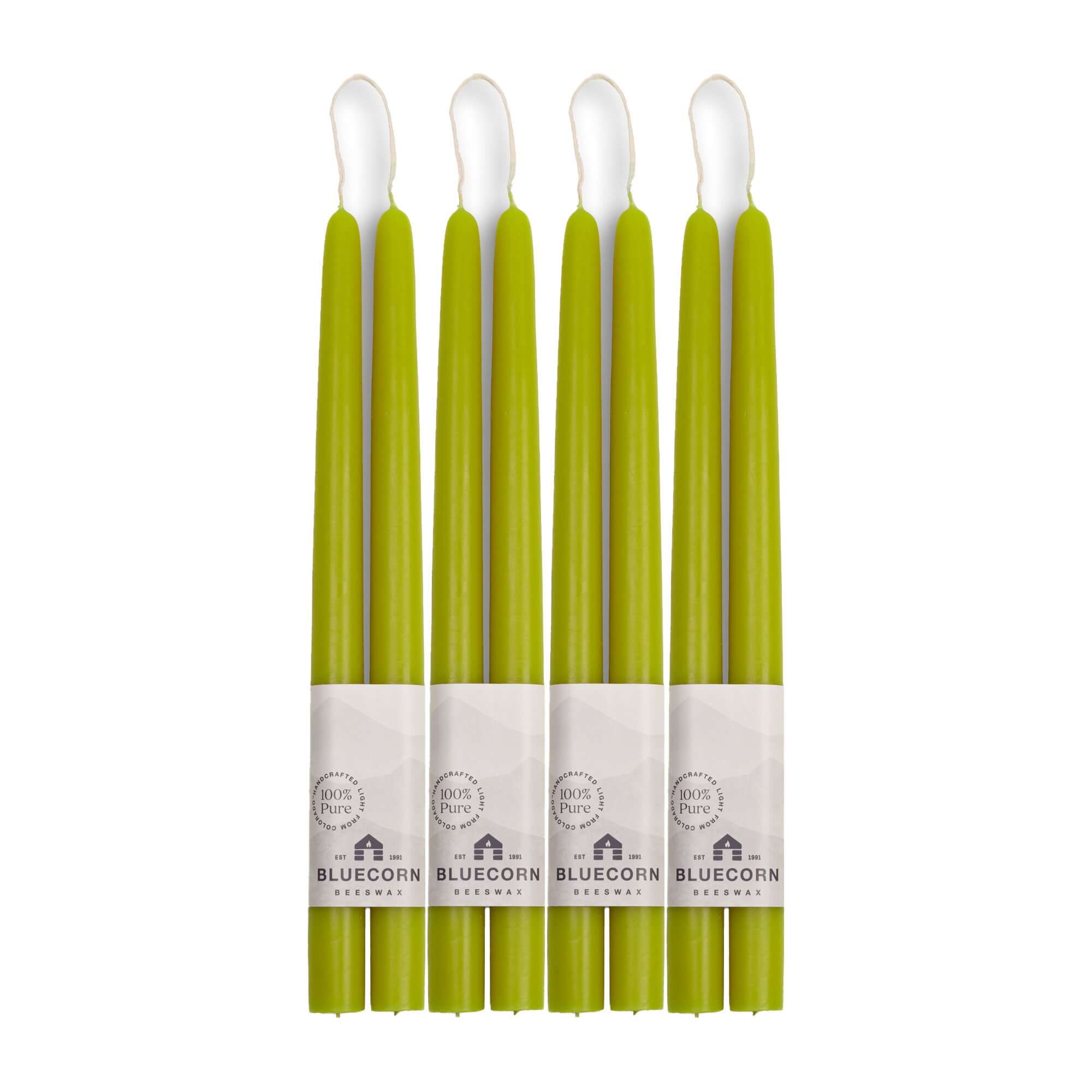 Pure Beeswax Taper Candles – Hand-Dipped Bulk 4-Pair Bundle