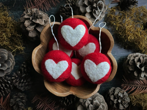 Felted Wool Round Ornament