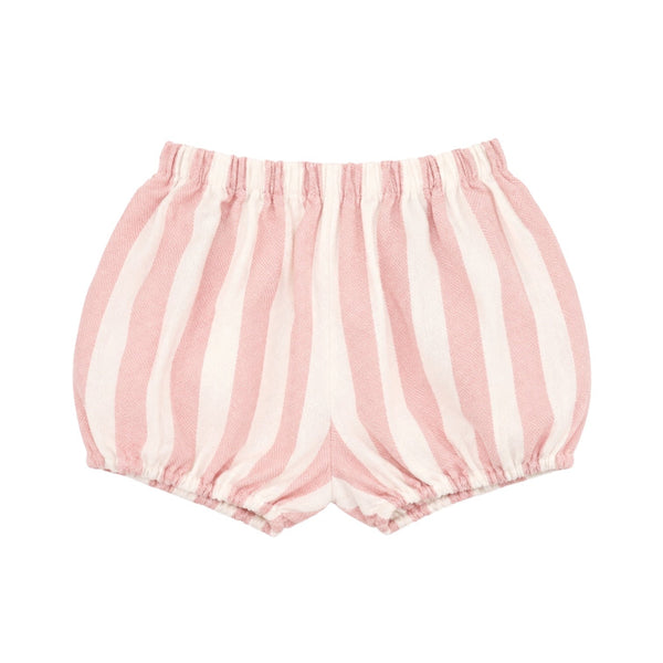 Pink Bloomer handmade linen bloomer with pink and white stripes for kids