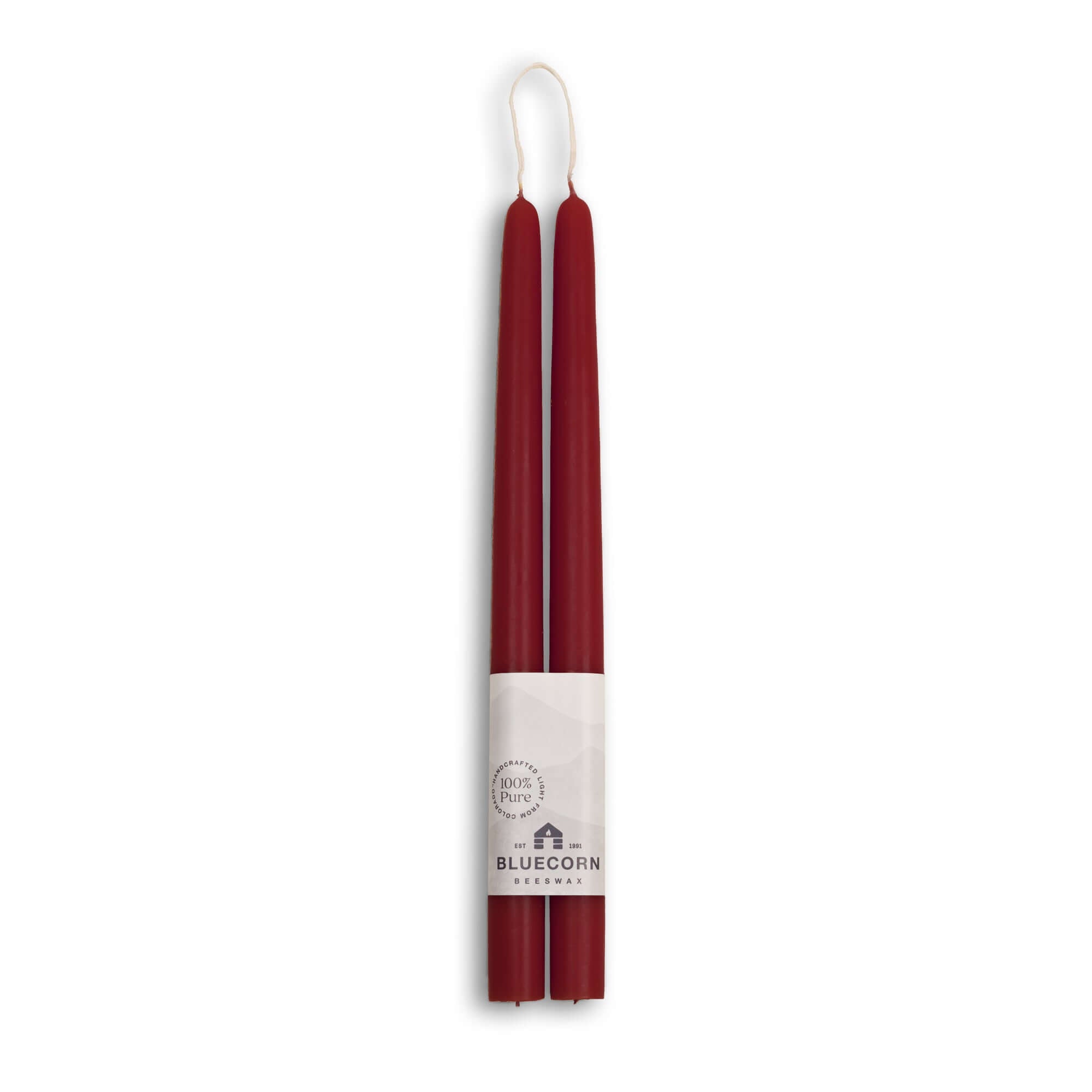 Hand-Dipped Beeswax Taper Candles – 100% Pure Beeswax, 1 Pair