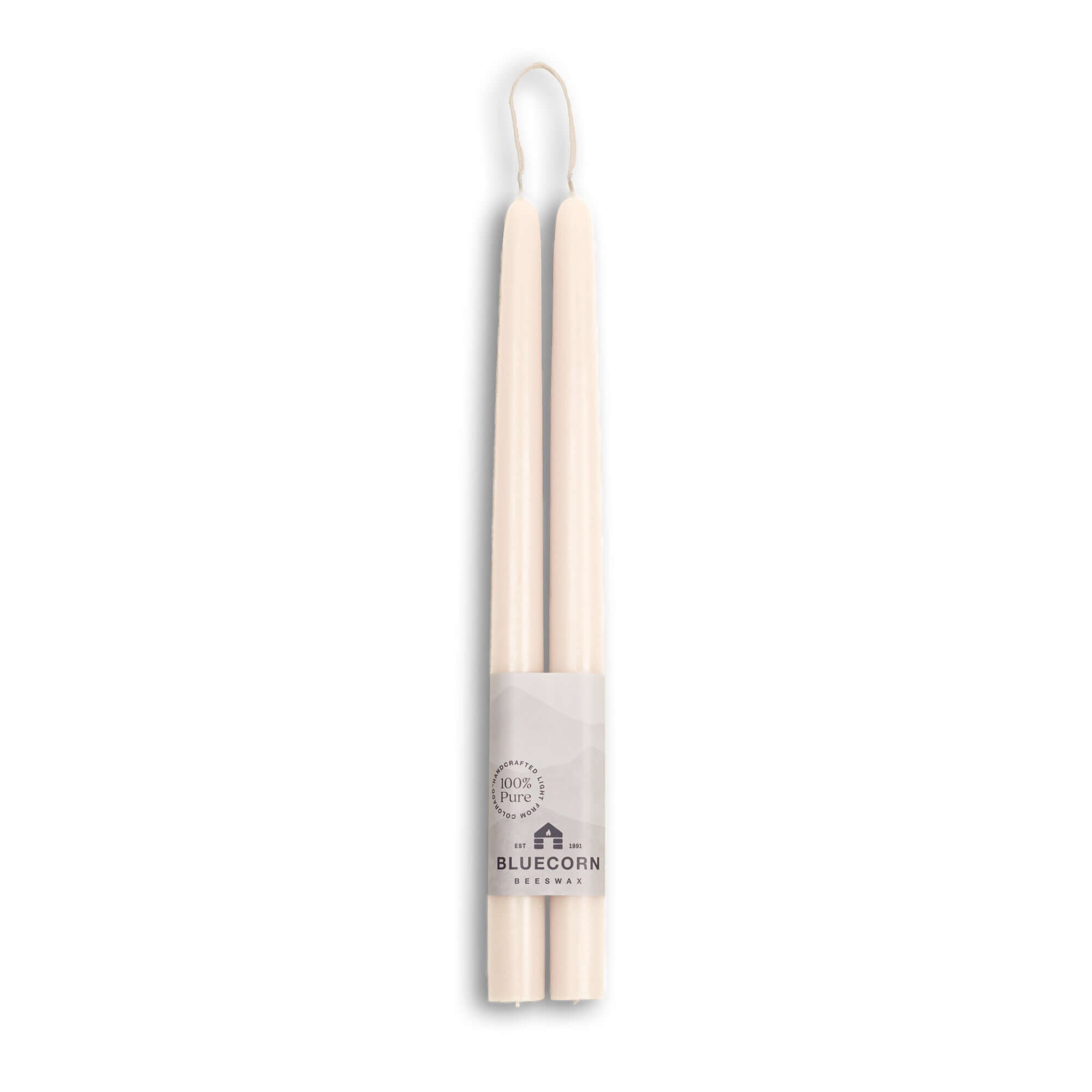 Hand-Dipped Beeswax Taper Candles – 100% Pure Beeswax, 1 Pair