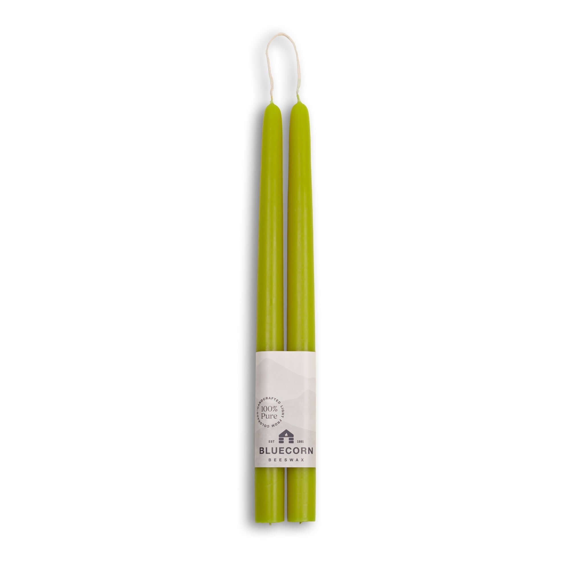 Hand-Dipped Beeswax Taper Candles – 100% Pure Beeswax, 1 Pair