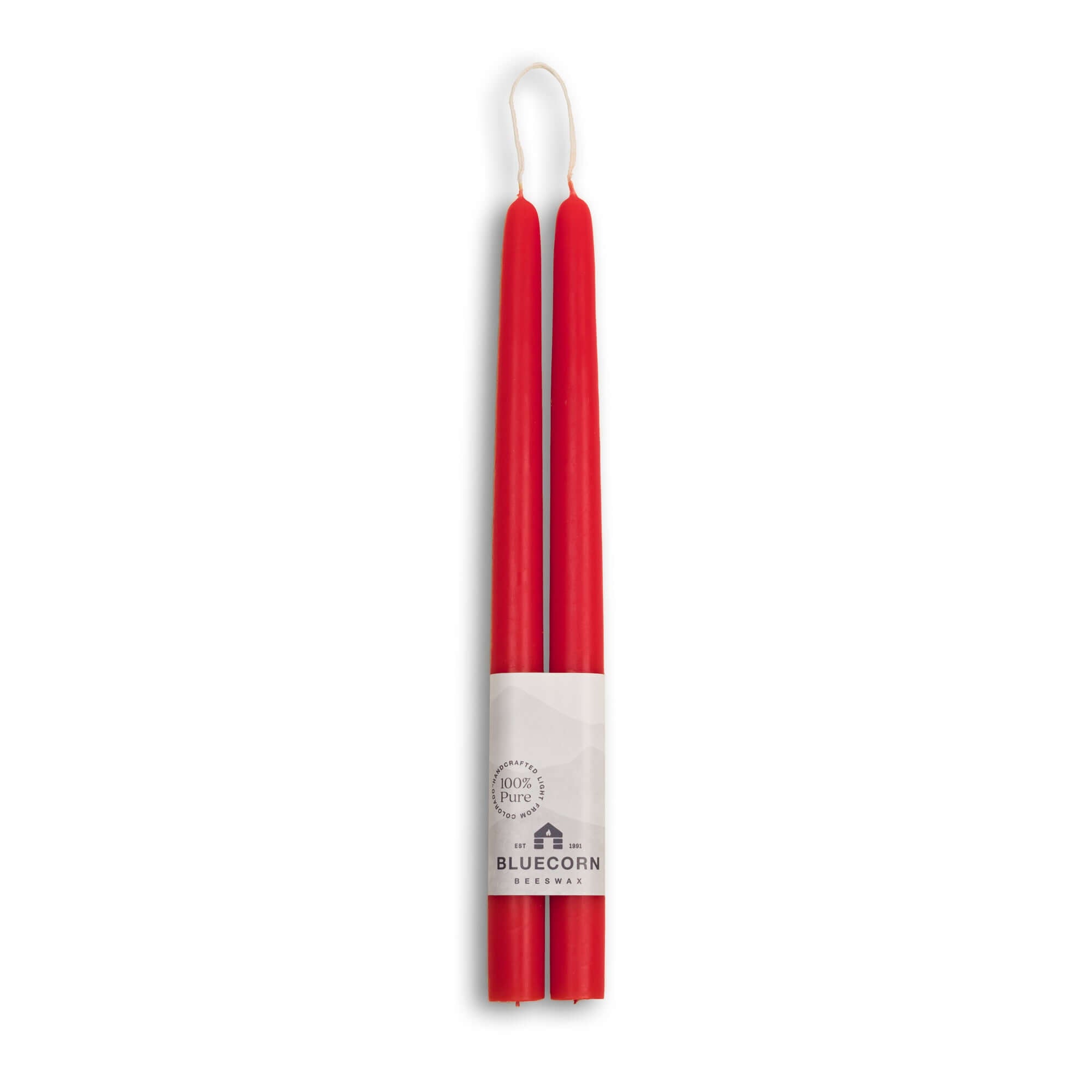 Hand-Dipped Beeswax Taper Candles – 100% Pure Beeswax, 1 Pair