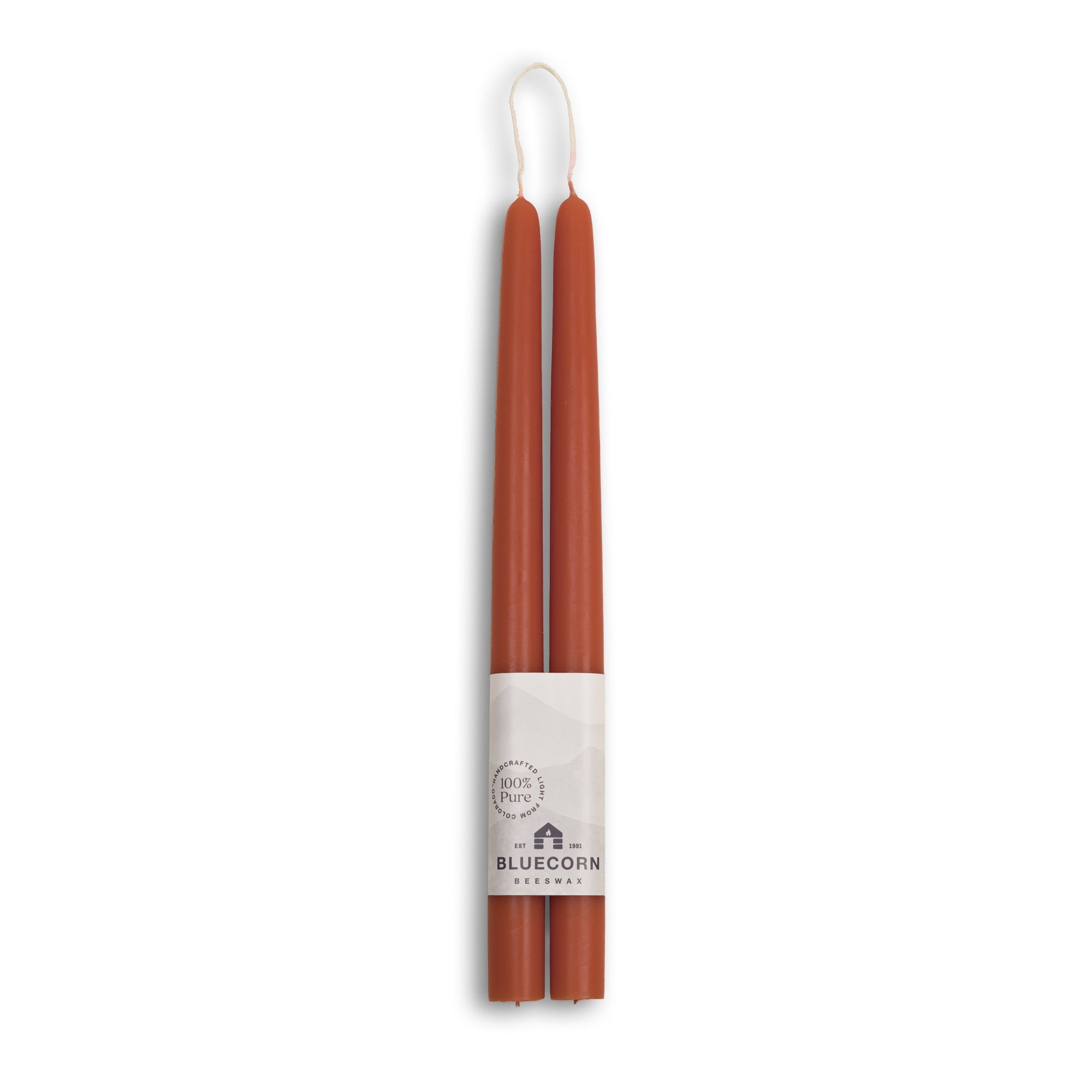 Hand-Dipped Beeswax Taper Candles – 100% Pure Beeswax, 1 Pair