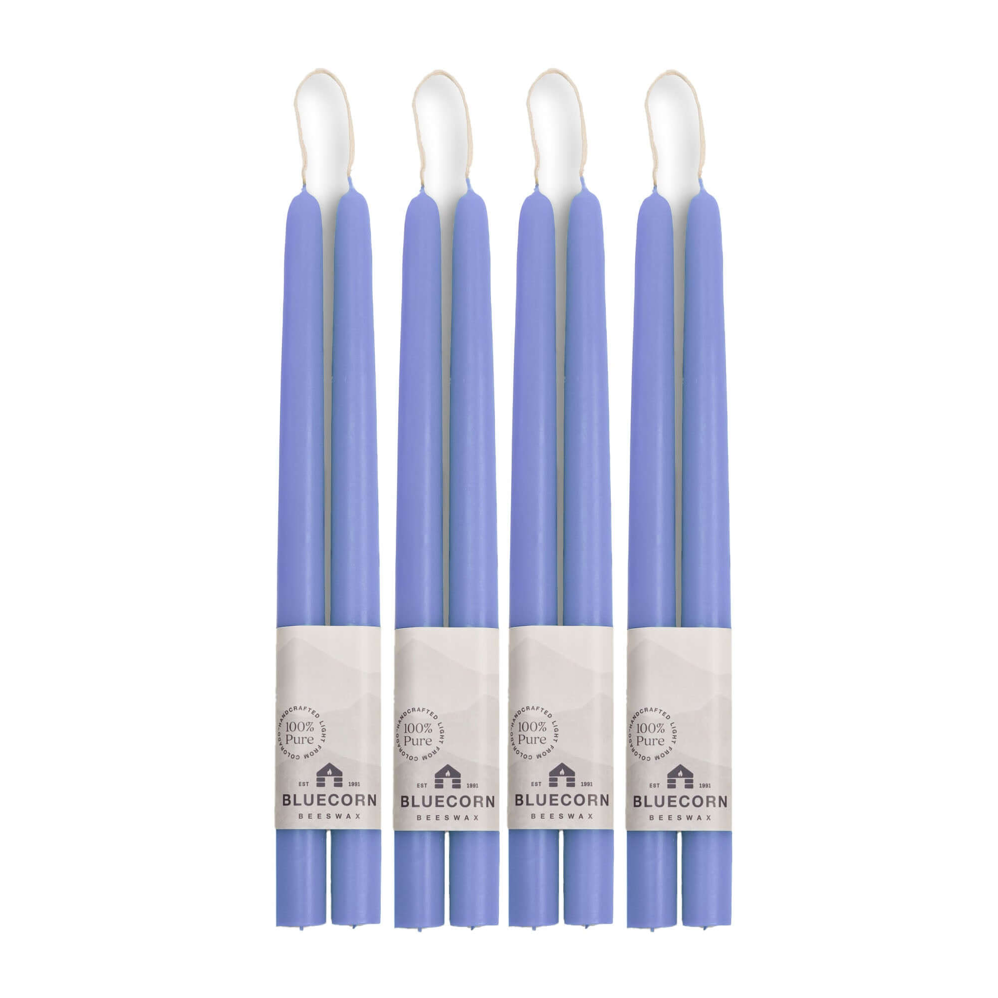 Pure Beeswax Taper Candles – Hand-Dipped Bulk 4-Pair Bundle