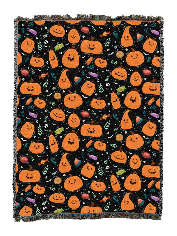 Pumpkins Halloween Candy Blanket