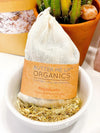 Organic rejuvenating bath tea sachet with dried herbs by Butter Me Up Organics