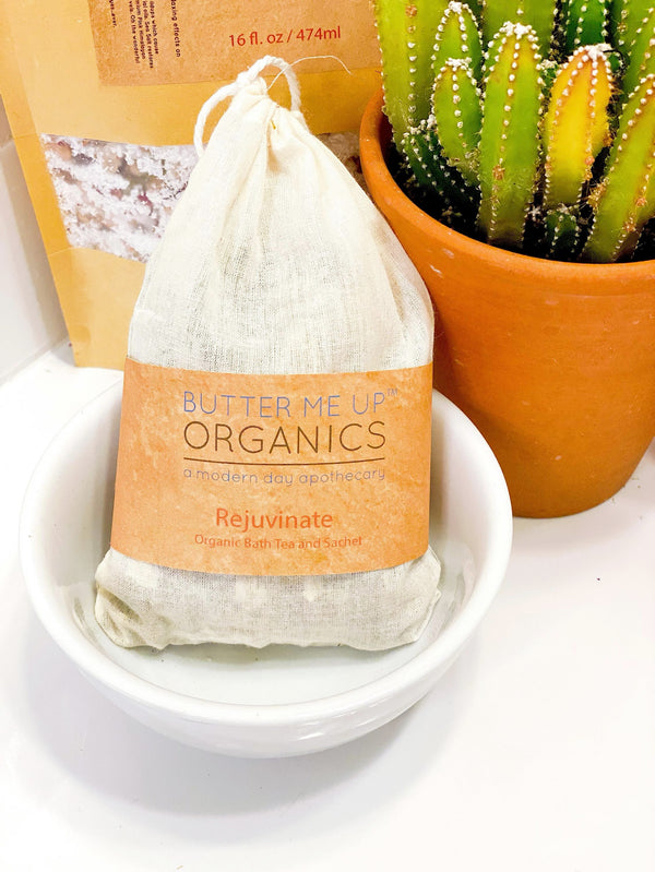 Butter Me Up Organics bath tea displayed as a natural self-care gift