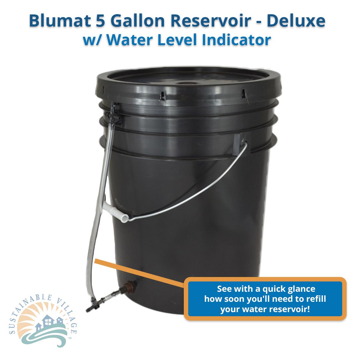 5 gallon bucket reservoir setup for Blumat carrot drip irrigation system
