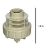 Blumat Pressure Reducer installed on outdoor hose bibb connected to 8mm supply tubing