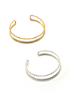 Fair Anita Twisted Cuff bracelet in silver-plated recycled metal, fully adjustable open cuff