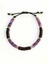 Close-up of Fair Anita Elemental Stone Bracelet showing natural stone detail and adjustable gold-plated band