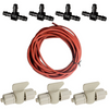 8mm SuperFlex Supply Line Kit with tubing, tees and Blumat shut-off valves for drip irrigation