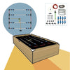 Blumat raised bed irrigation kit with BluSoak drip tape for customisable soil moisture watering