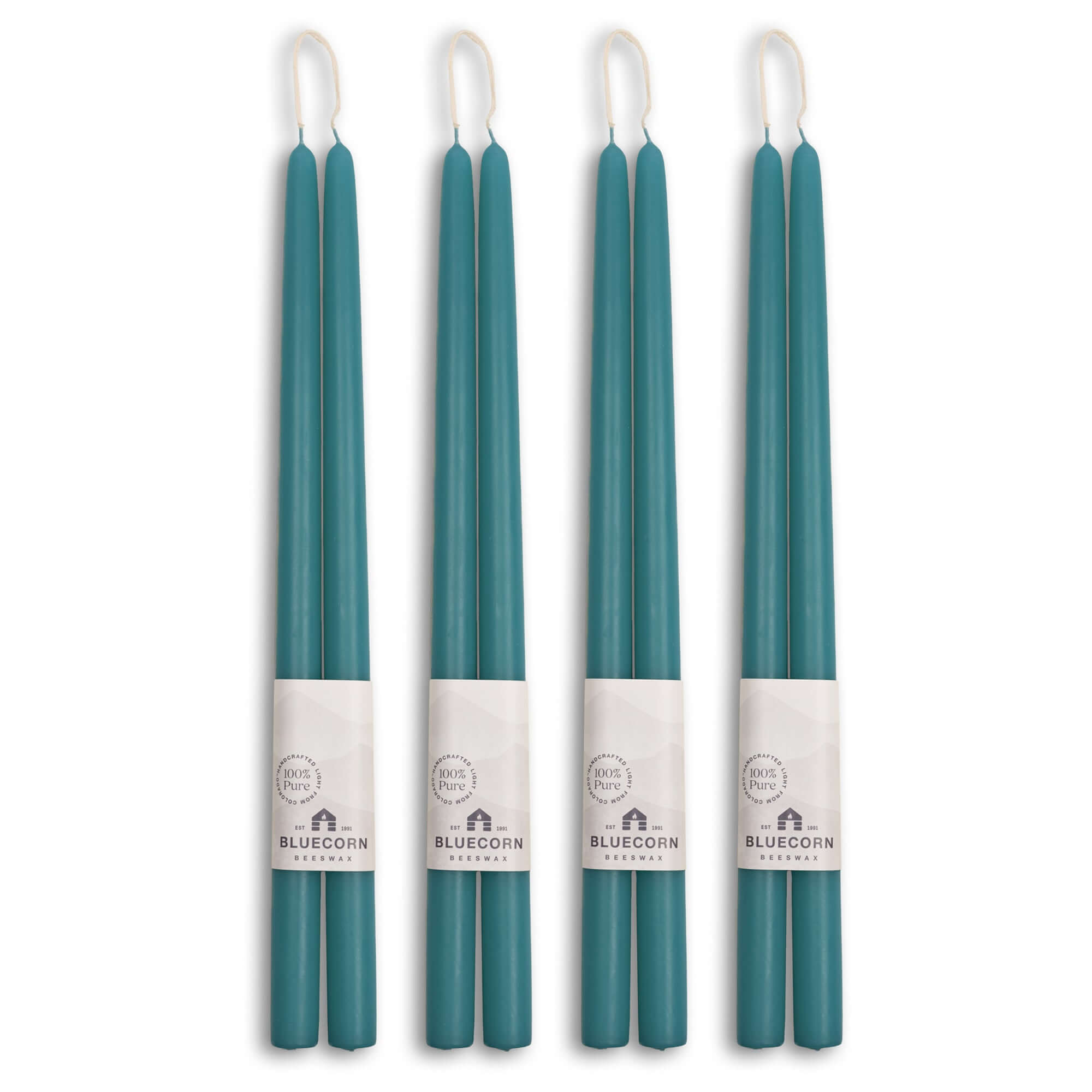 Pure Beeswax Taper Candles – Hand-Dipped Bulk 4-Pair Bundle