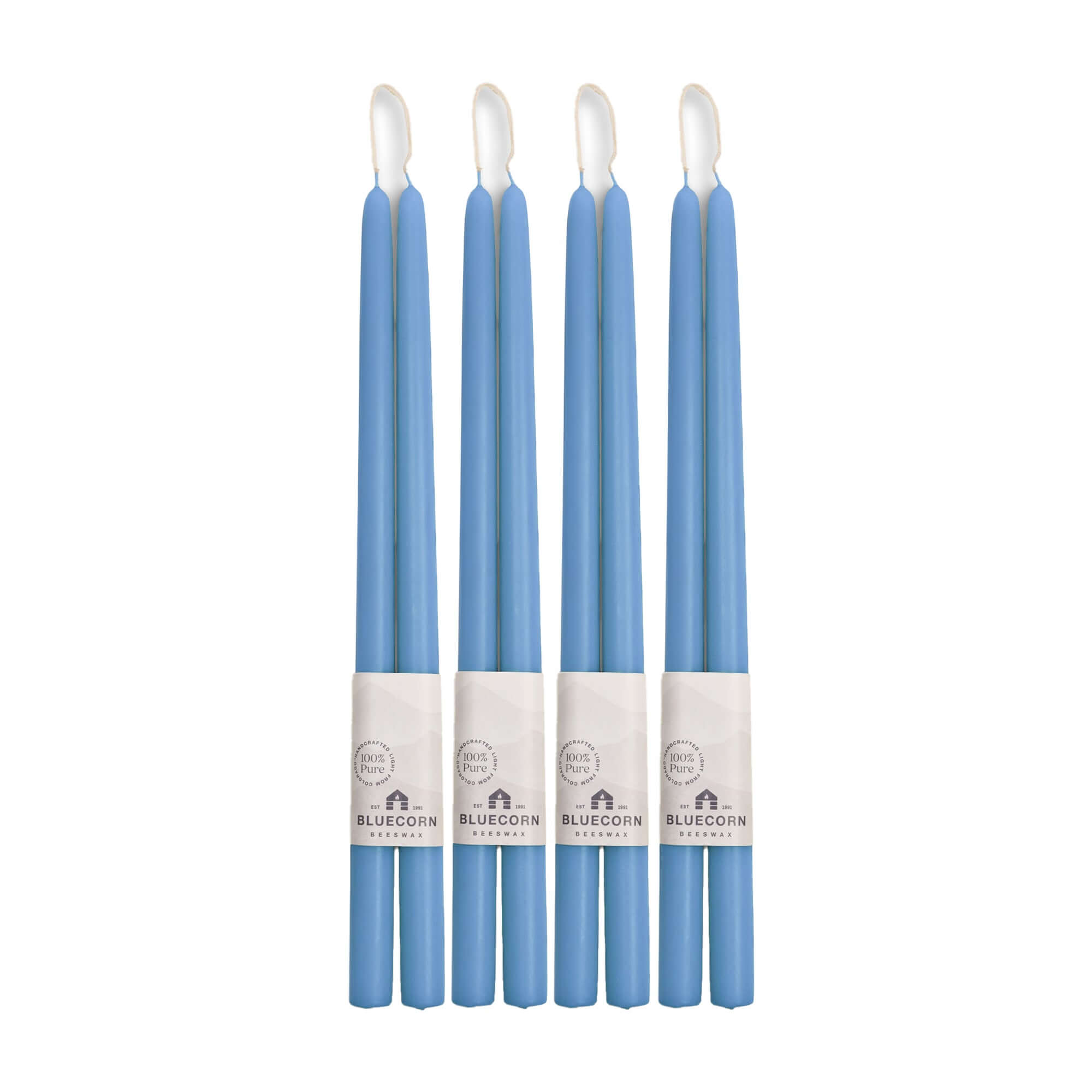 Pure Beeswax Taper Candles – Hand-Dipped Bulk 4-Pair Bundle