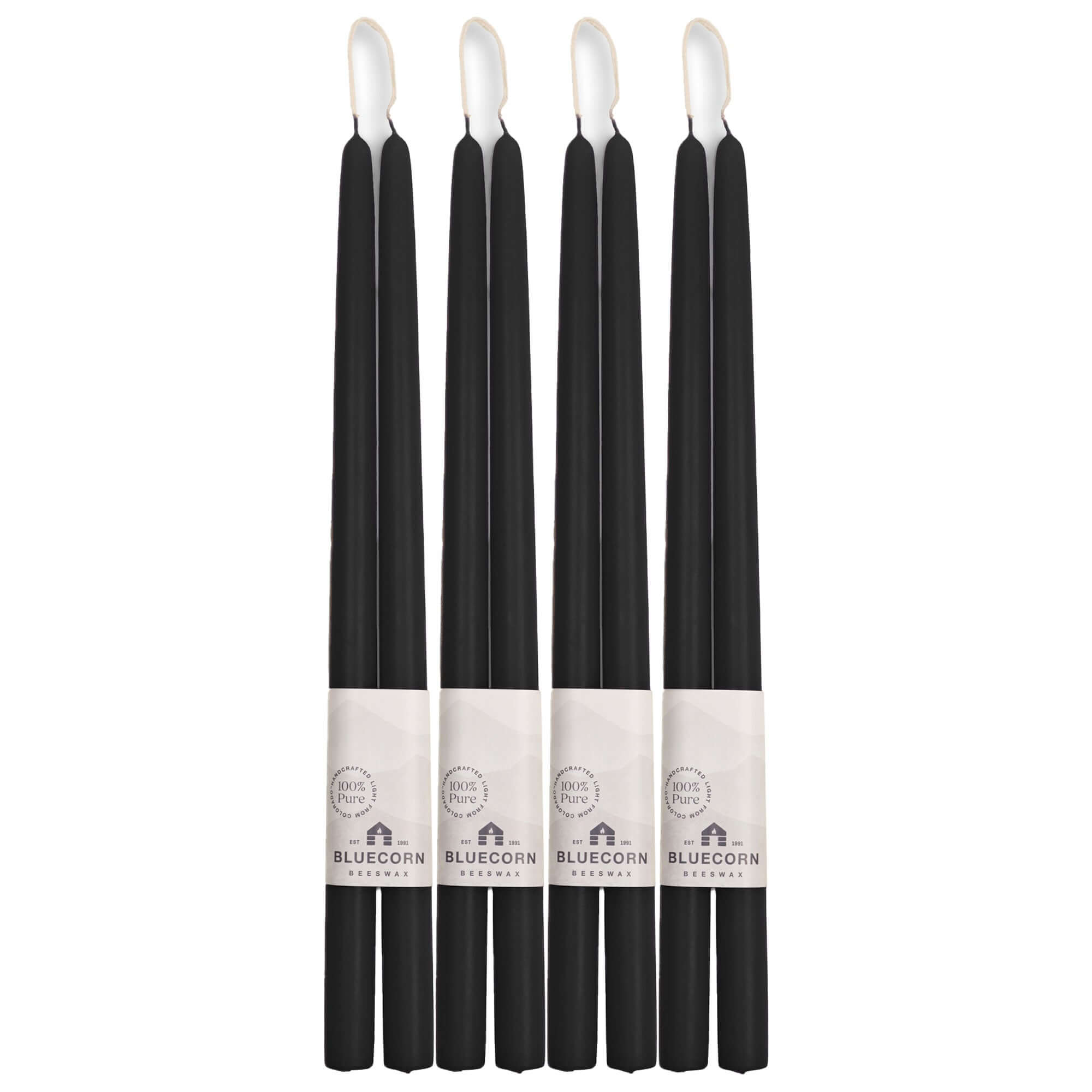 Pure Beeswax Taper Candles – Hand-Dipped Bulk 4-Pair Bundle