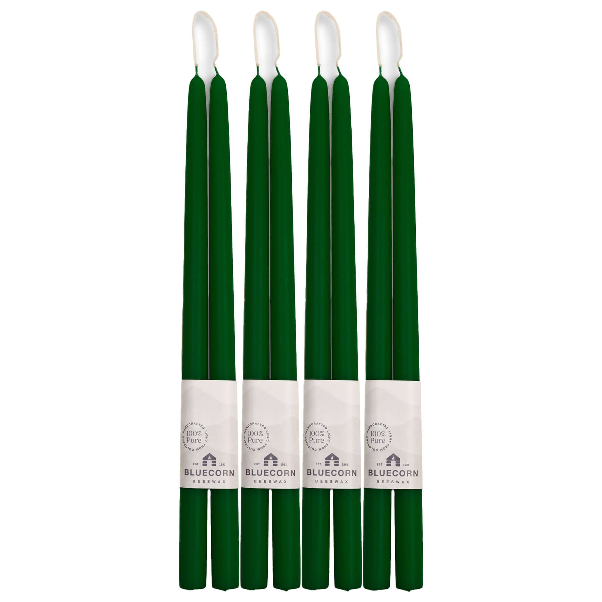Pure Beeswax Taper Candles – Hand-Dipped Bulk 4-Pair Bundle
