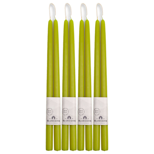 Pure Beeswax Taper Candles – Hand-Dipped Bulk 4-Pair Bundle