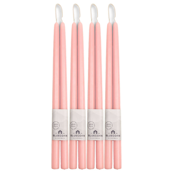 Pure Beeswax Taper Candles – Hand-Dipped Bulk 4-Pair Bundle