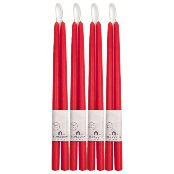 Pure Beeswax Taper Candles – Hand-Dipped Bulk 4-Pair Bundle