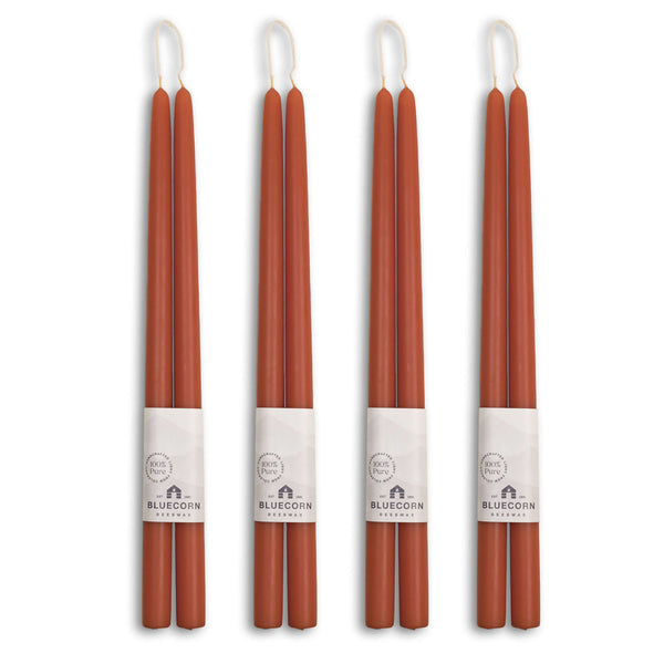 Pure Beeswax Taper Candles – Hand-Dipped Bulk 4-Pair Bundle