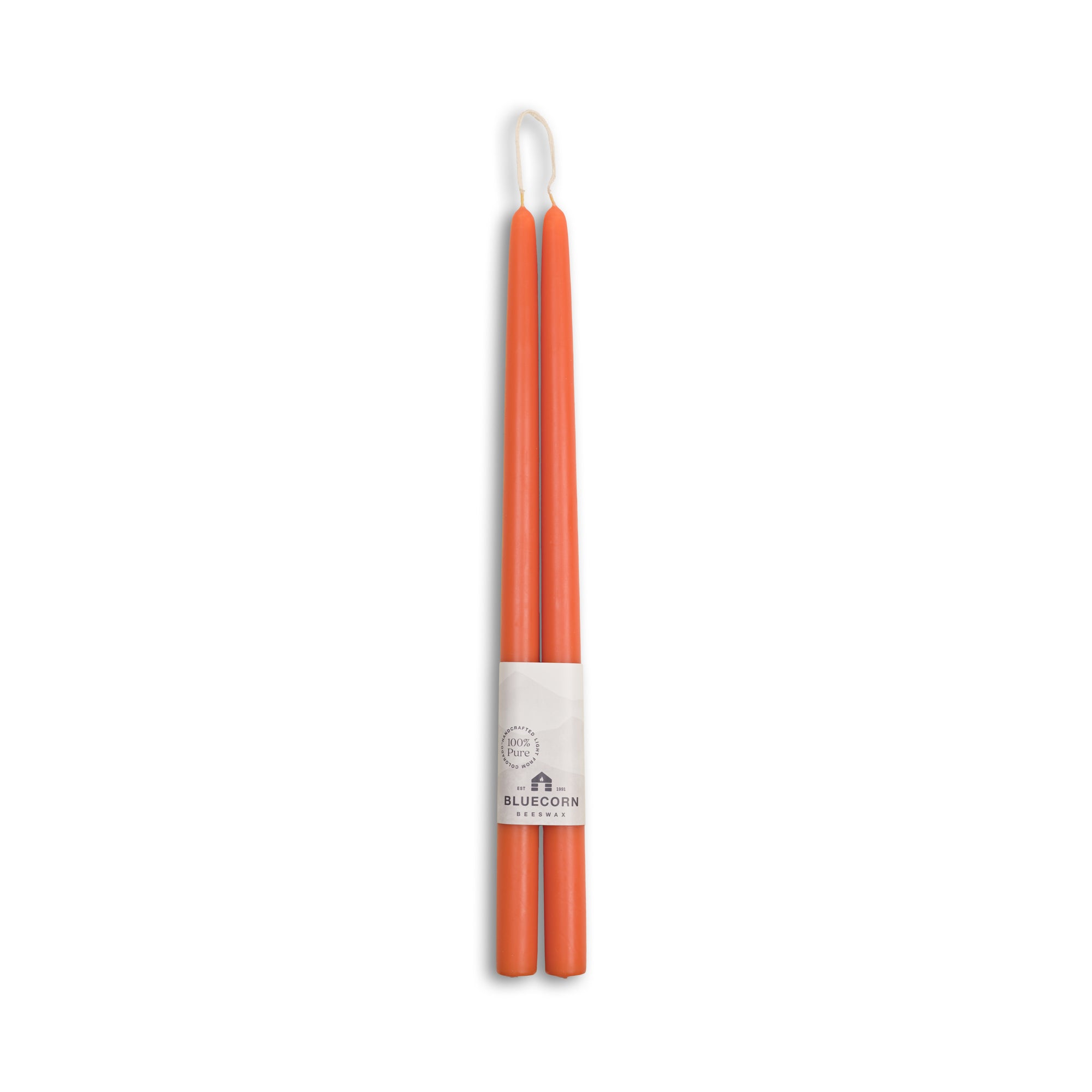 Hand-Dipped Beeswax Taper Candles – 100% Pure Beeswax, 1 Pair