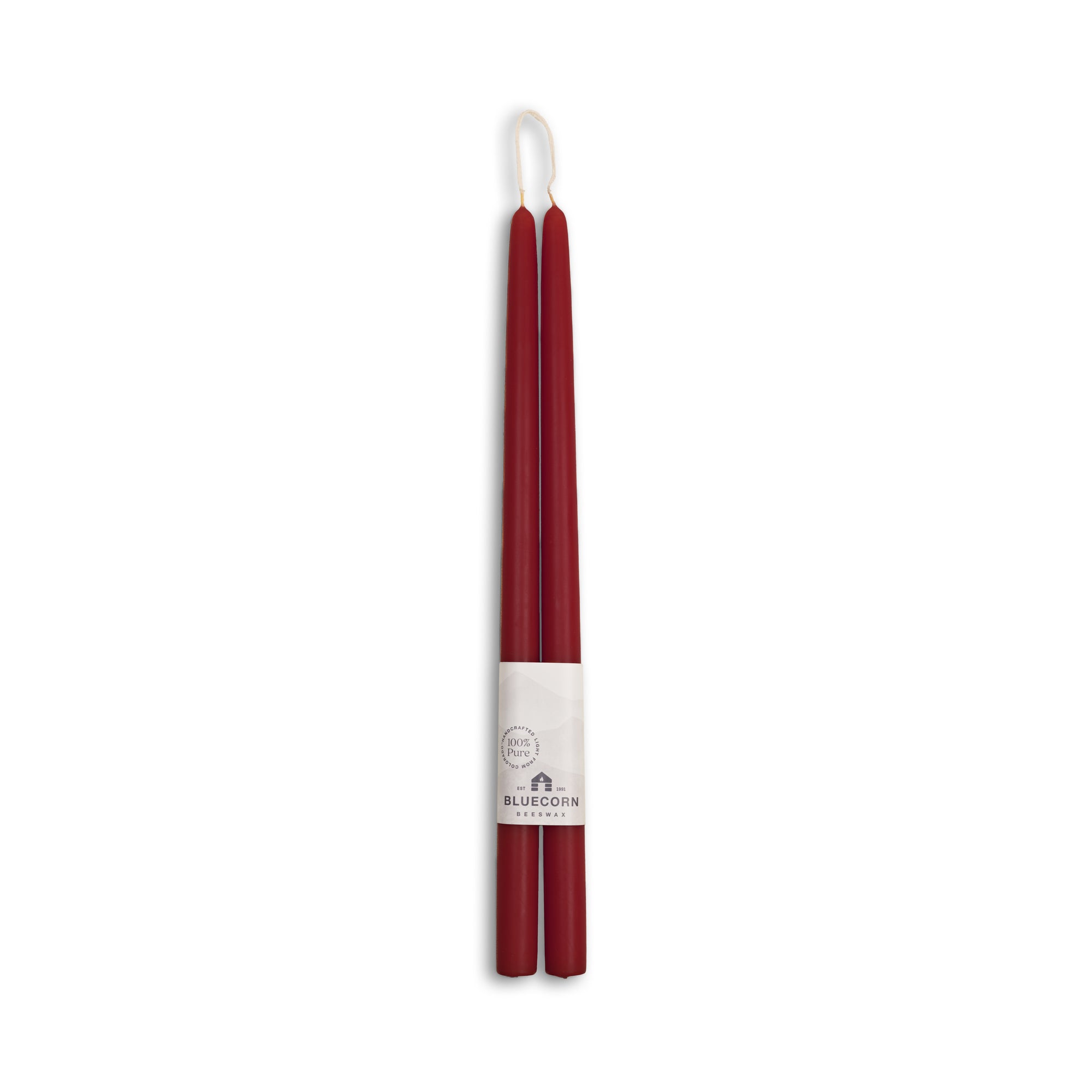 Hand-Dipped Beeswax Taper Candles – 100% Pure Beeswax, 1 Pair