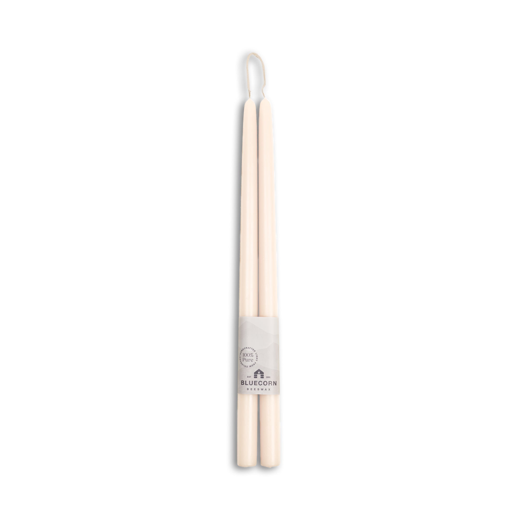 Hand-Dipped Beeswax Taper Candles – 100% Pure Beeswax, 1 Pair