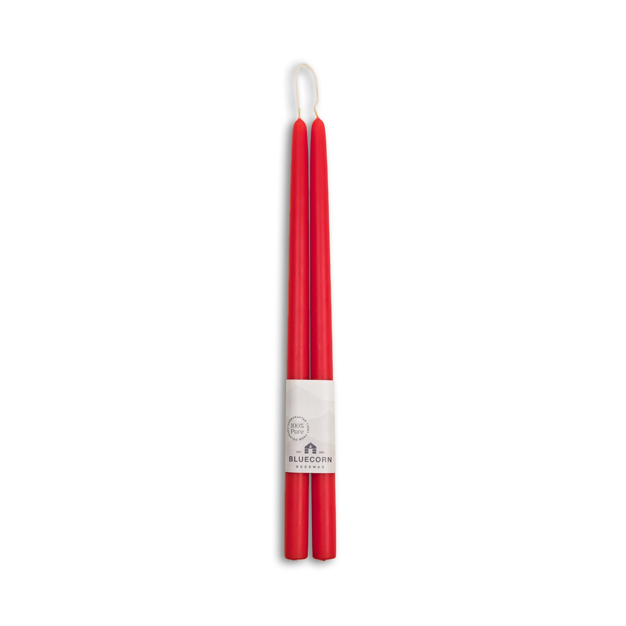 Hand-Dipped Beeswax Taper Candles – 100% Pure Beeswax, 1 Pair