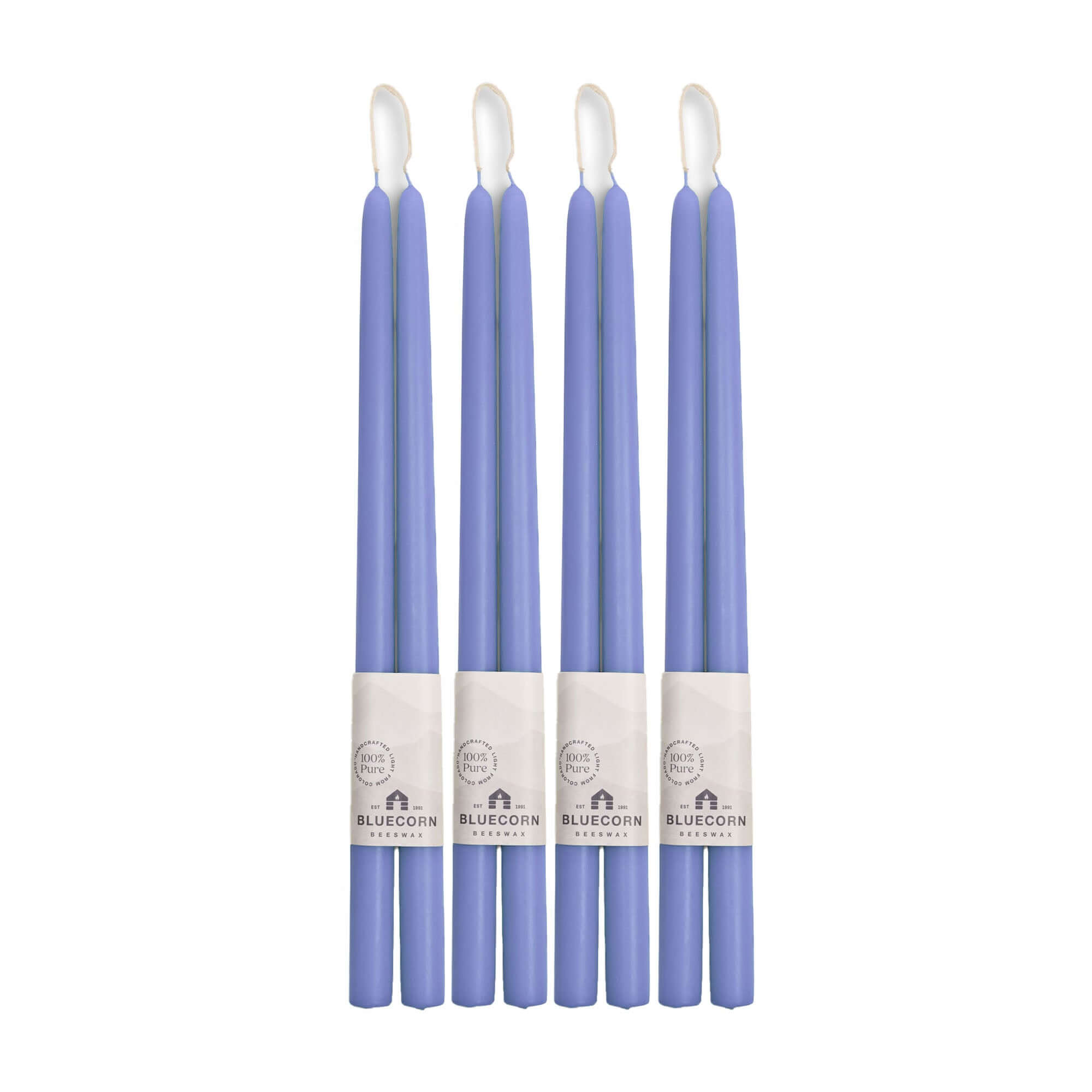 Pure Beeswax Taper Candles – Hand-Dipped Bulk 4-Pair Bundle