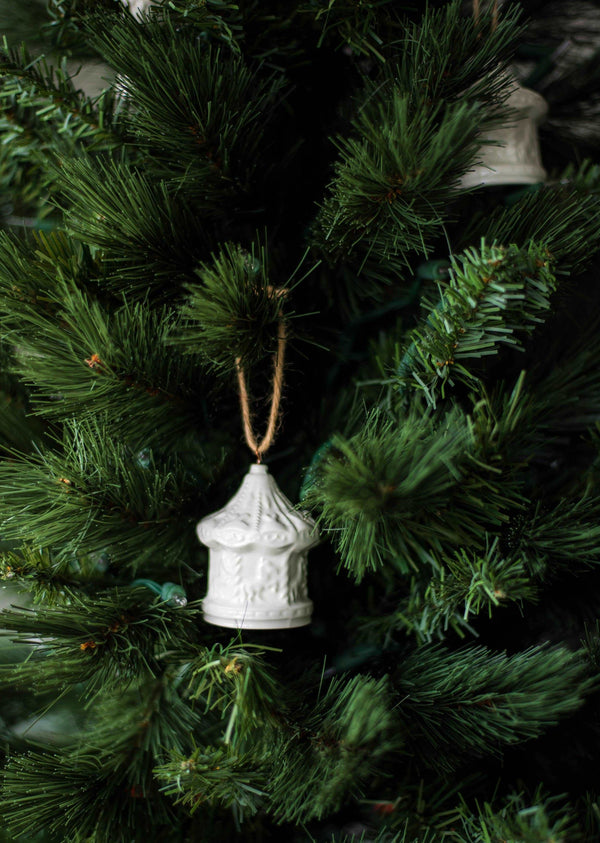 Handmade Porcelain Christmas Ornaments: Mini Bus