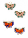 Fair trade butterfly earrings by Fair Anita — nickel-free glass bead jewellery