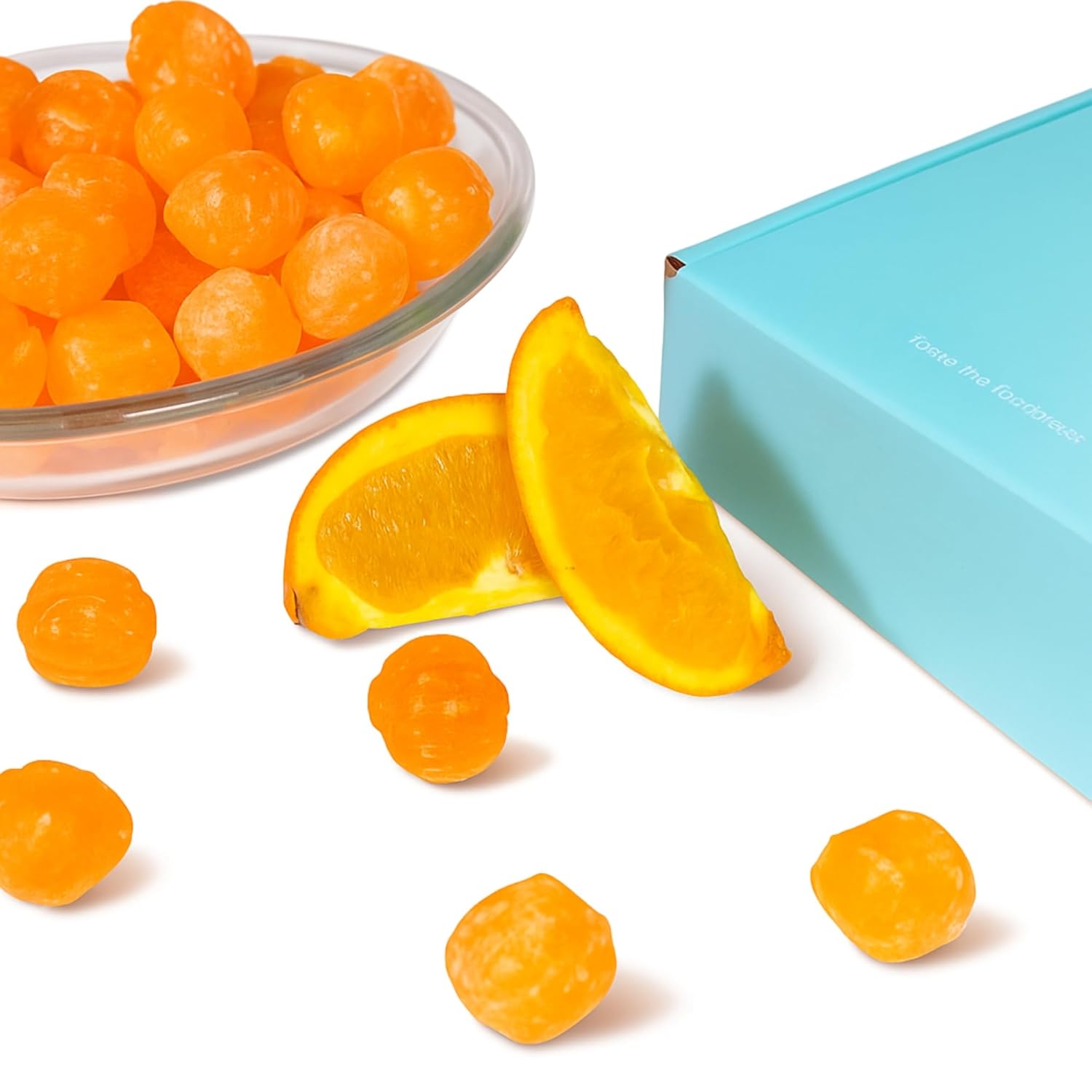 Andy Anand Sugar-Free Sour Orange Hard Candy bag, 28 pieces, 7 oz, made in Chino California