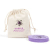 20 compressed compostable cellulose facial cleansing sponges in a reusable canvas bag