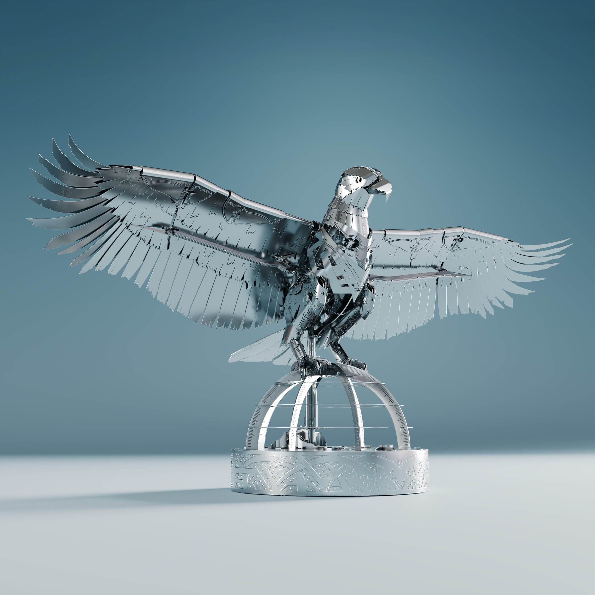 Great Eagle Silver Armor Model Kit with SWAROVSKI® Crystals
