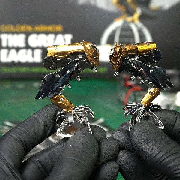 Great Eagle Golden Armor SWAROVSKI Crystal Mechanical Model