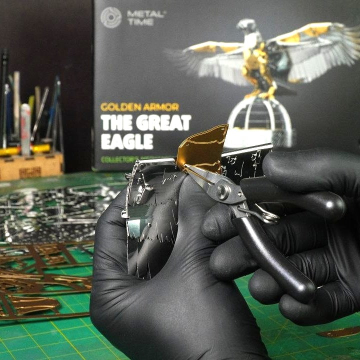 Unity Wings Silver Armor Eagle Model Kit with SWAROVSKI® Crystals