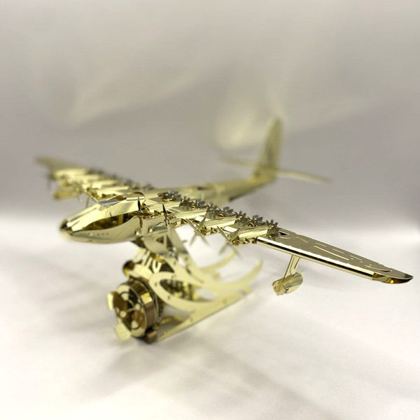 Aurum Wings Celestial Hercules Spruce Goose metal model kit in gold finish