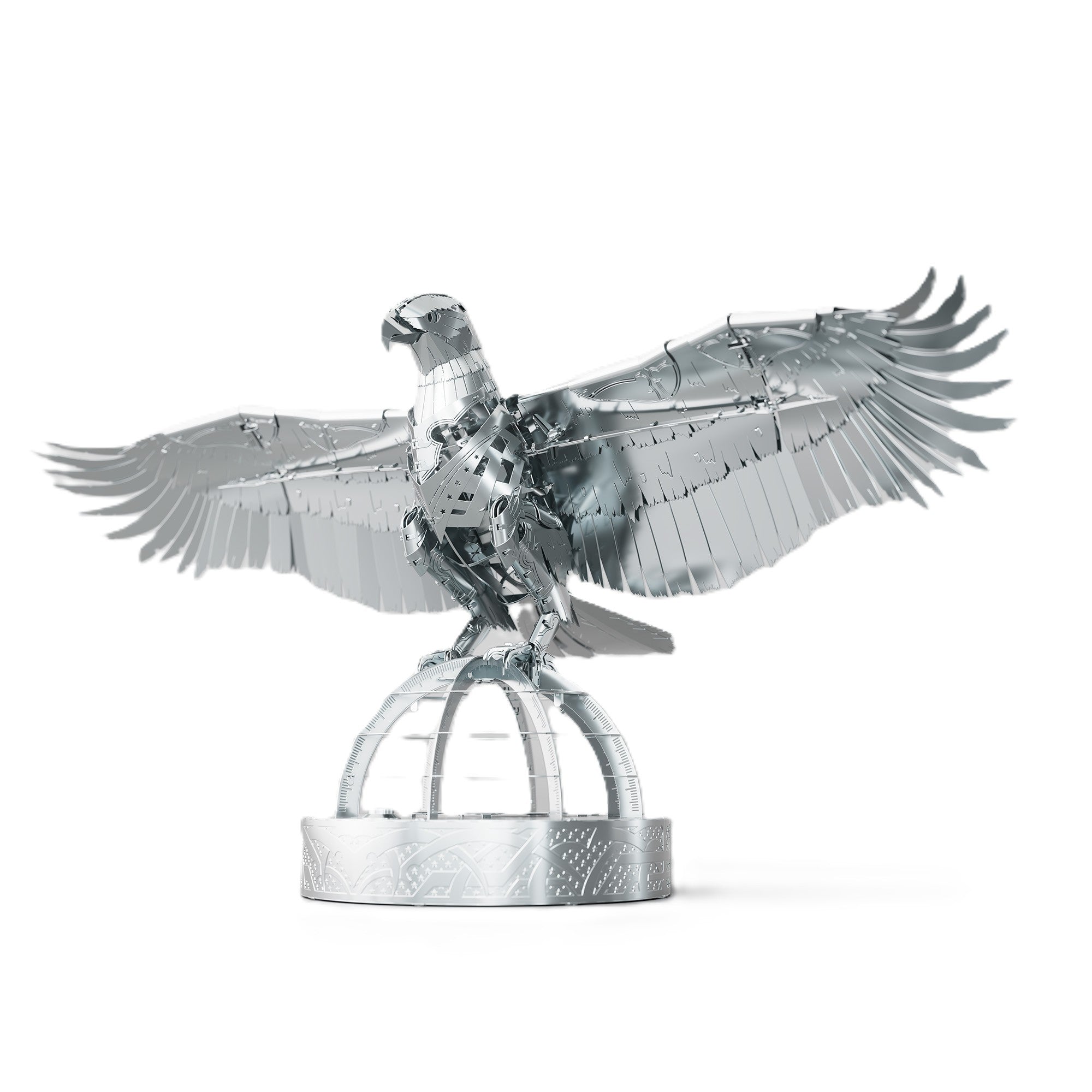 Unity Wings Silver Armor eagle model kit on a plain white background