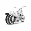 Roadway Fantasy Harley Motorcycle mechanical model kit, rear view on white background