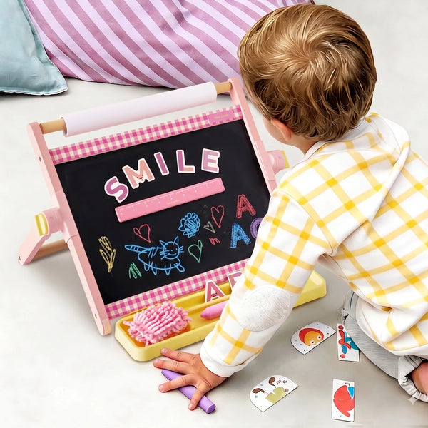 Tiny Land kids easel set up for creative play