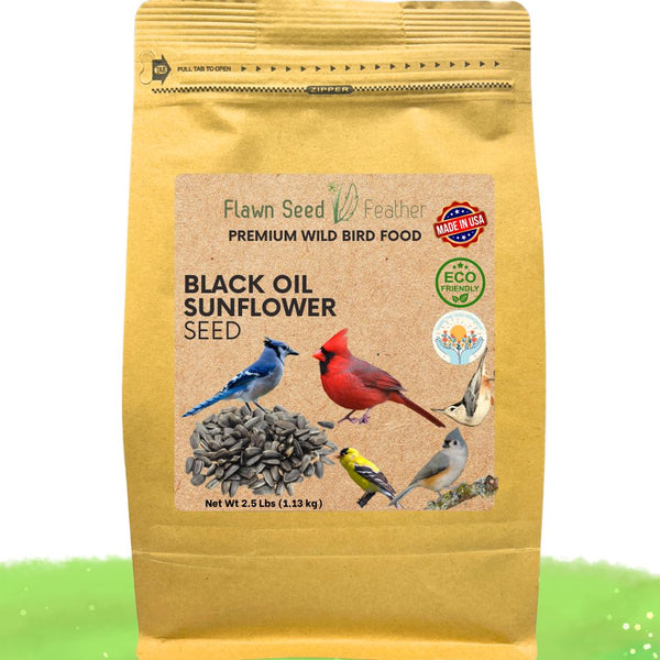 Premium Black Oil Sunflower Wild Bird Seed – High-Oil, Shell-On Bird Food