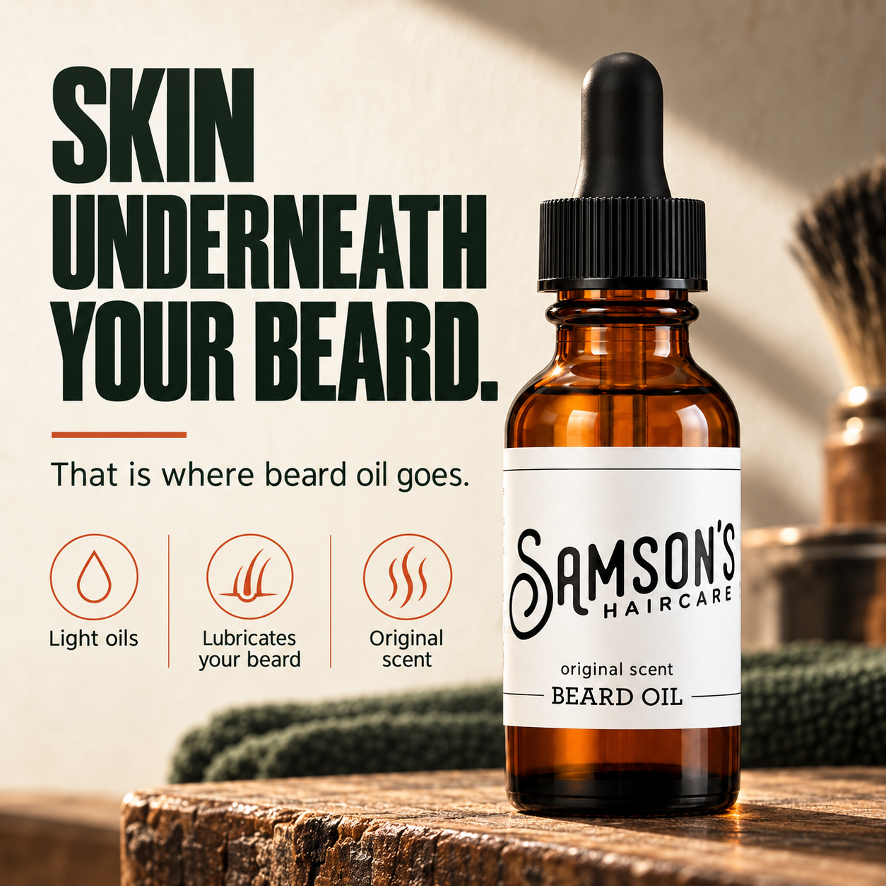 Samson's Beard Oil – Moisturising & Softening with Natural Oils