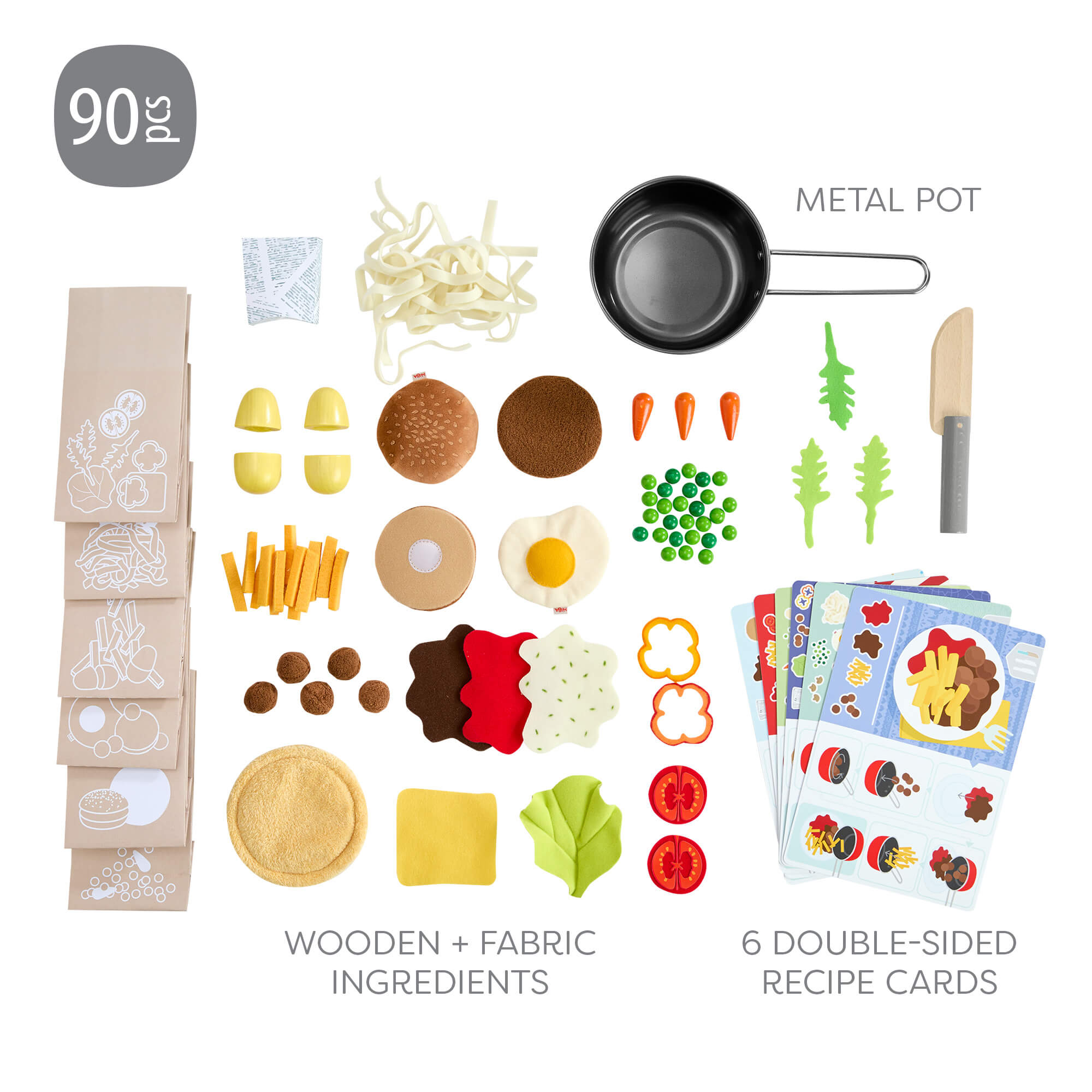 Creative Play Fresh Box – 90-Piece Play Food Meal Kit