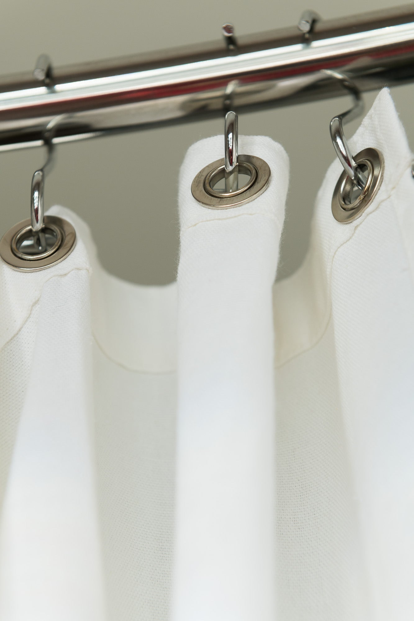 Cotton Shower Curtain – White or Natural, Bath, Tub + Stall Sizes