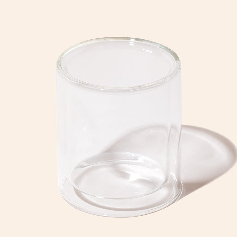 11oz Allure™ clear double glass candle vessel by makesy, hand-blown, set of 12