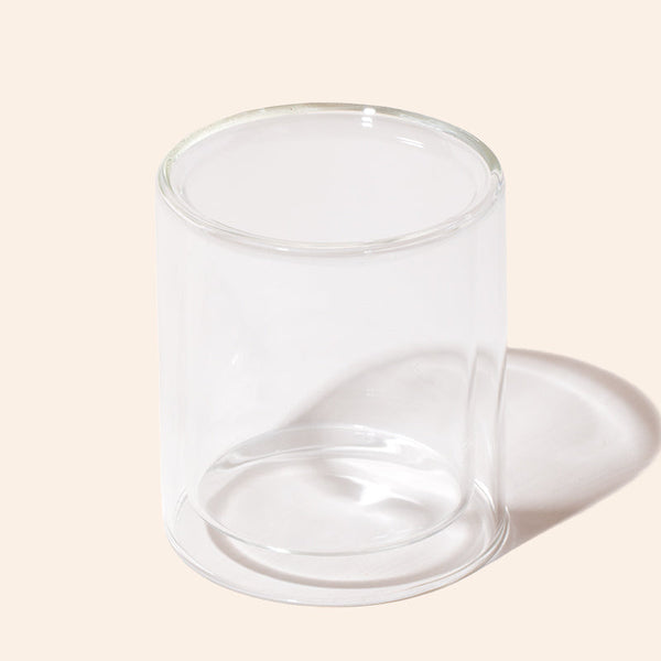 11oz Allure™ clear double glass candle vessel by makesy, hand-blown, set of 12
