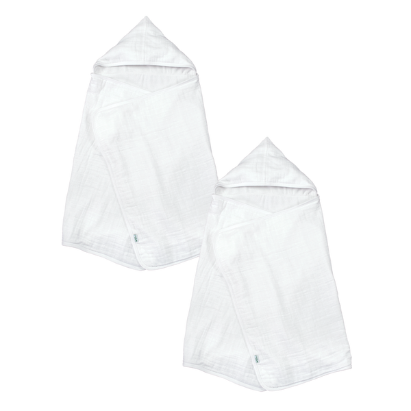 Muslin Hooded Towel made from Organic Cotton (2 pack)