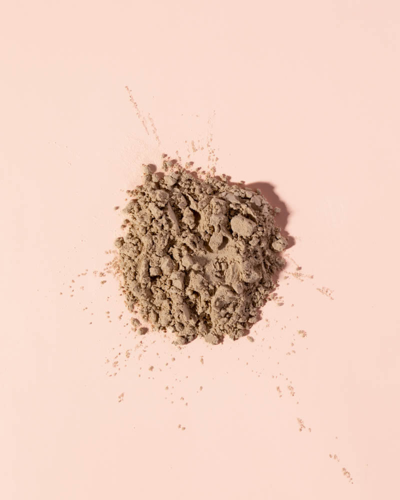 Bentonite clay powder used as a natural ingredient for face and body masks